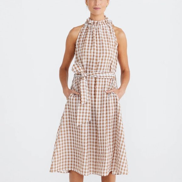 Brave + True Dresses & Skirts - NEW | Brave + True Soul Midi‎ Dress Toffee Gingham Large